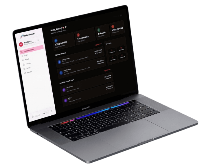 Freelancing platform screenshot