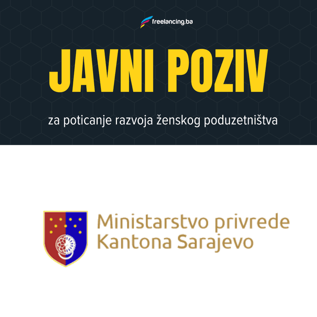 Javni poziv za poticanje ženskog preduzetništva - Kanton Sarajevo