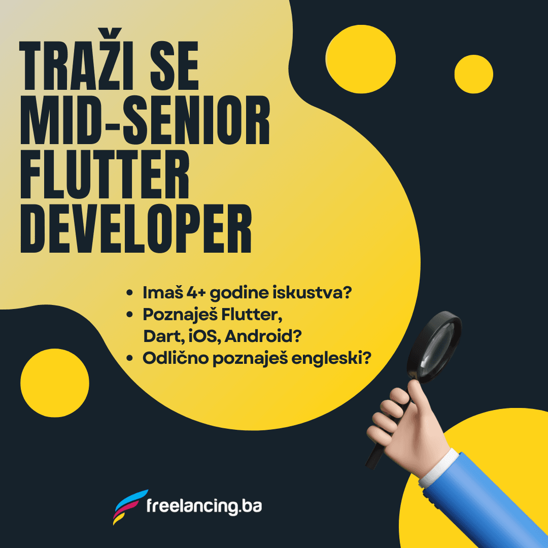 TRAŽI SE: Mid-Senior Flutter Developer