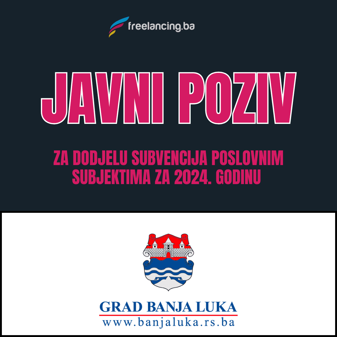 Banja Luka: Raspisan javni poziv za dodjelu subvencija poslovnim subjektima za 2024. godinu